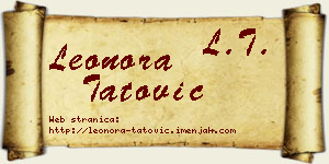 Leonora Tatović vizit kartica